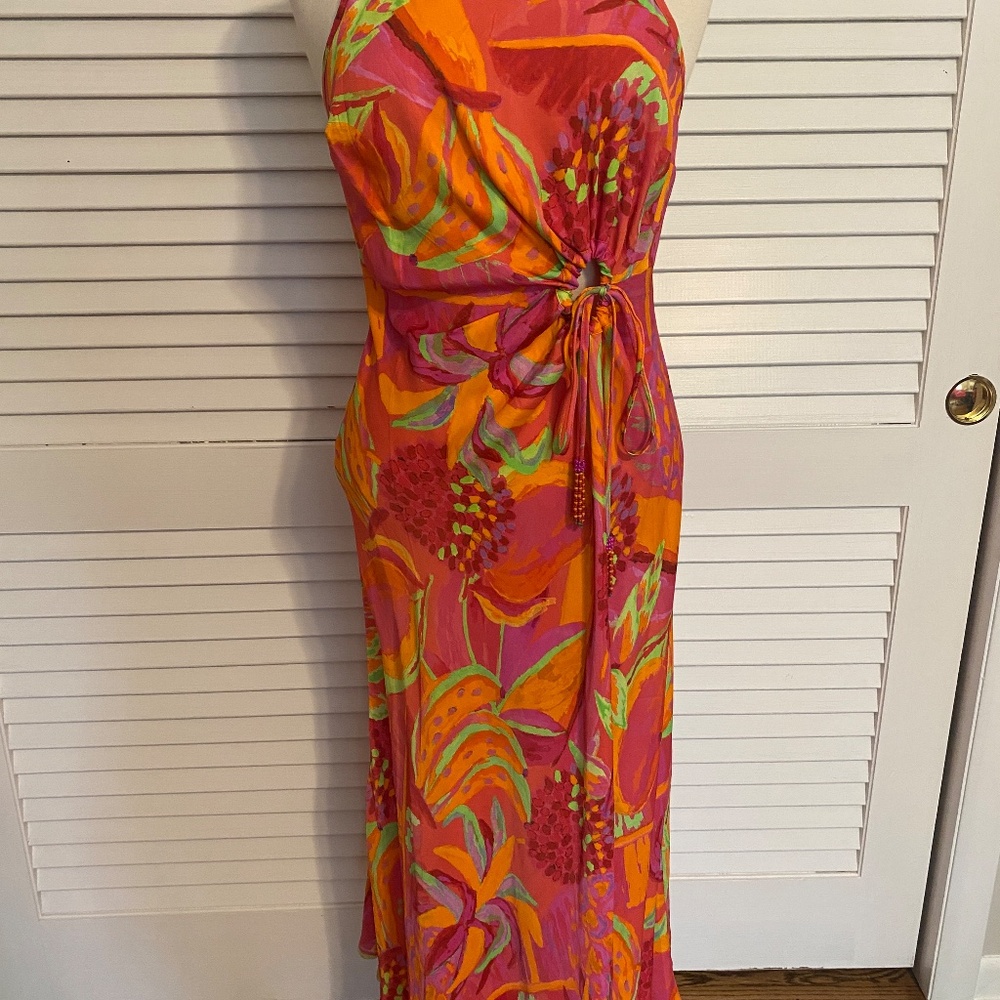 Farm Rio - Fruit Brush cutout dress